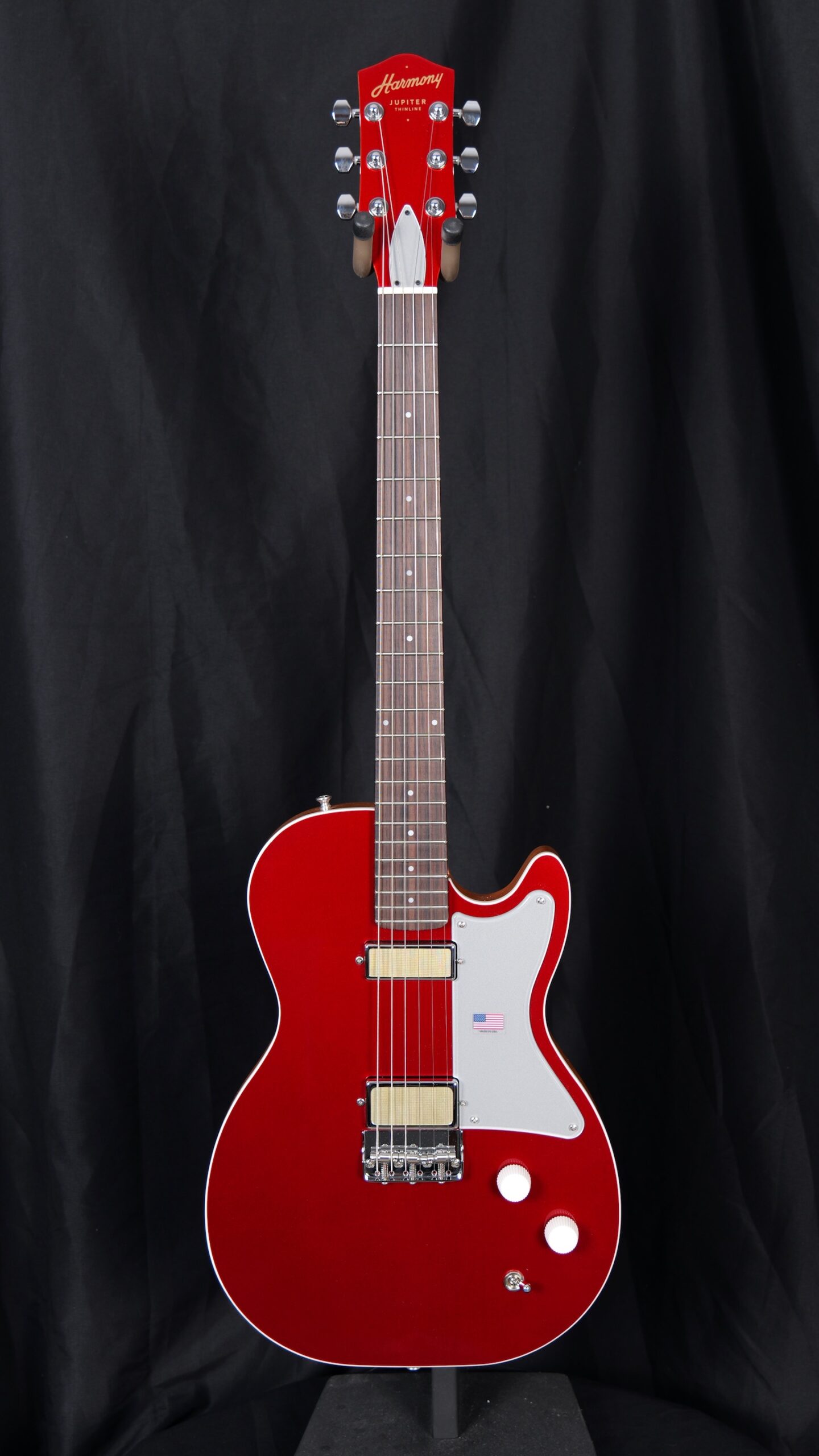 Harmony Standard Jupiter Thinline Electric Guitar w/Case, Cherry